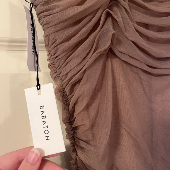 NWT Aritzia Ruched Mesh Dress - Picture 3 of 5